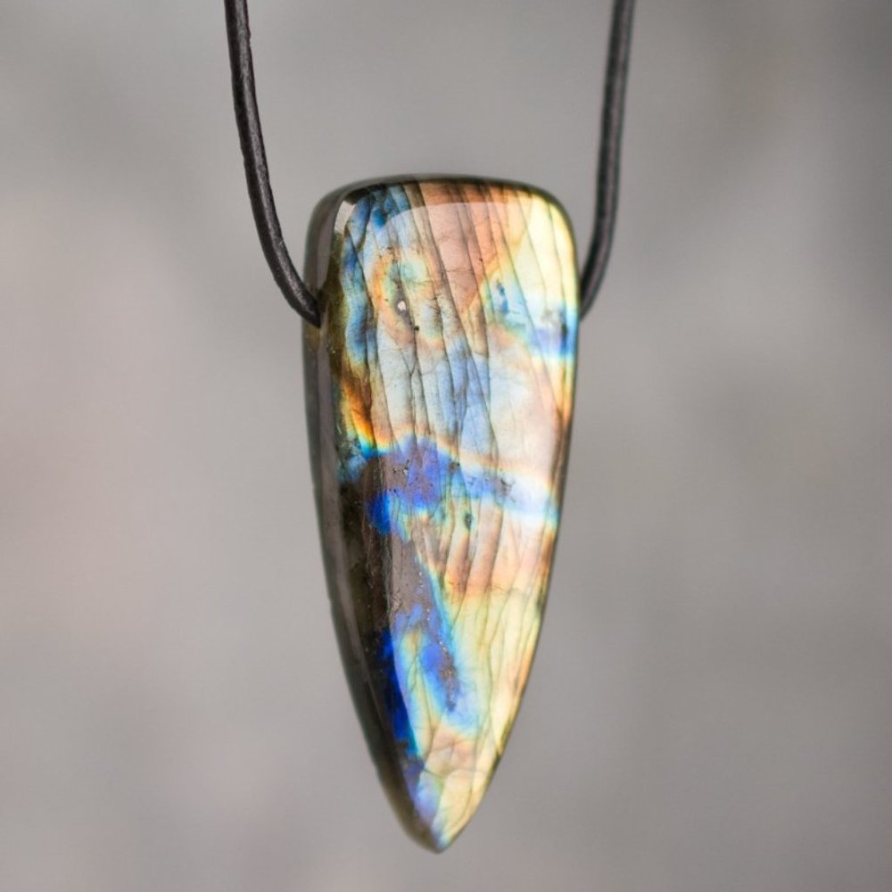 Labradorite Dagger Pendant – E